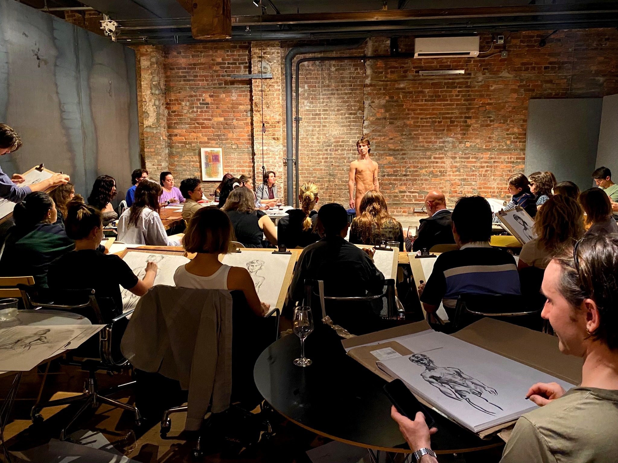 A warm interior drawing session at The Brantwood Atelier.