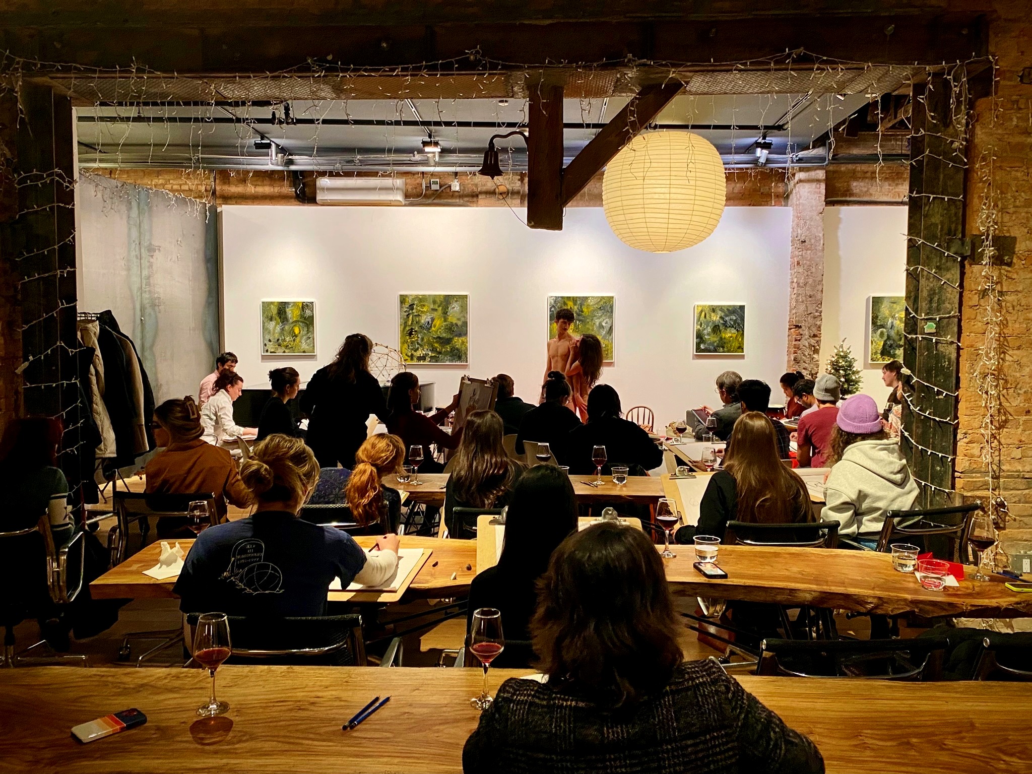 A wide audience view of a Brantwood Atelier gathering.