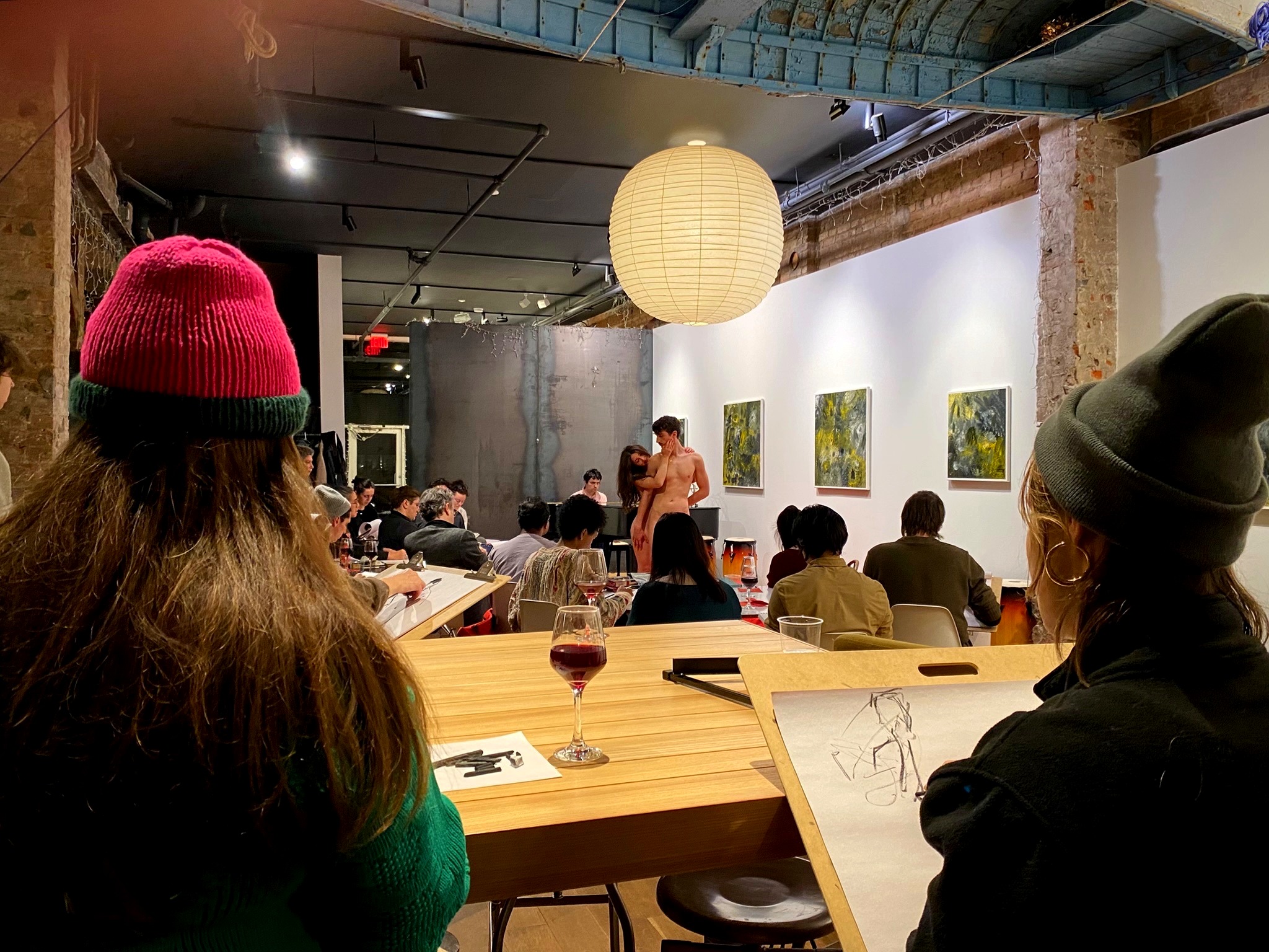 A white gallery drawing session at The Brantwood Atelier.